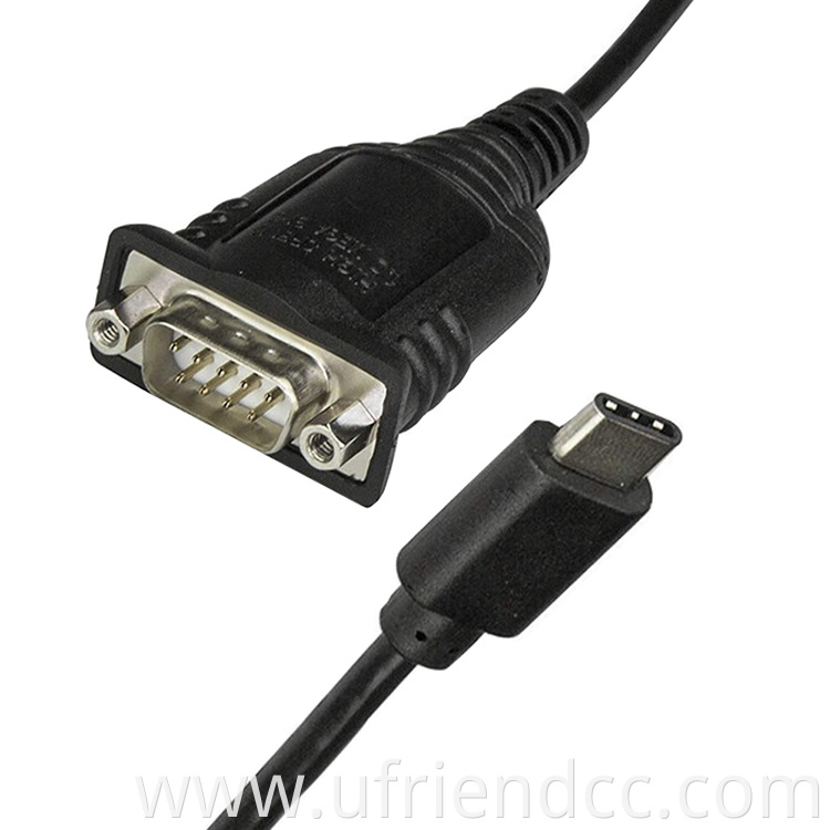 Super speed Steady FTDI cable type c to rs232 DB9 male serial programming adapter converter ft232rl pl2303 computer cable